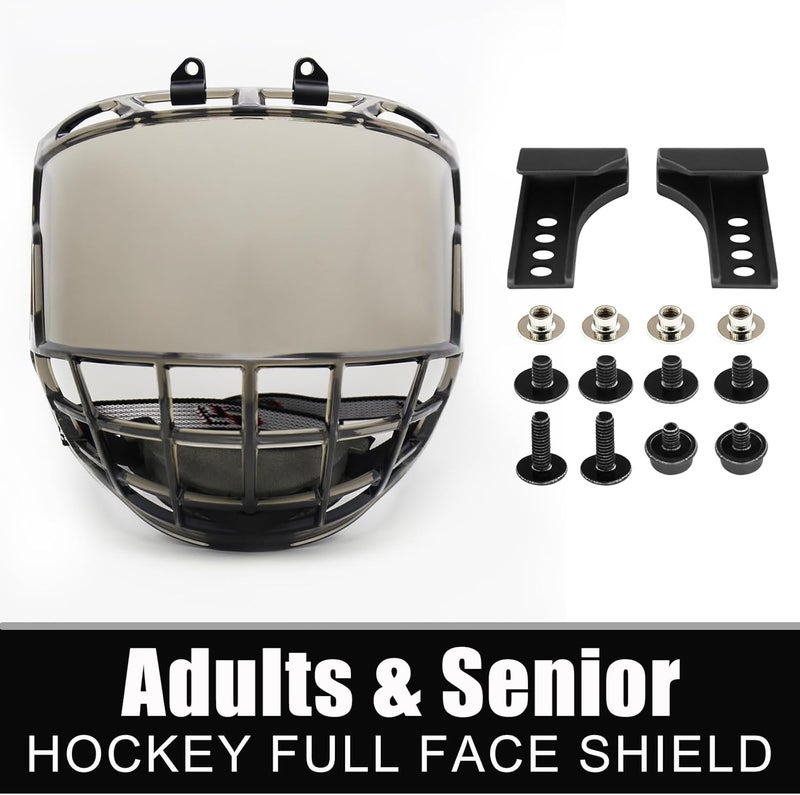 GY Hockey Full Face Shield Visor Senior Ice Hockey Helmet Face Shield Adult & Youth, Anti-Scratch/Anti-Fog/Ce Certified - Image 4